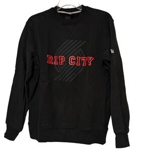 Men’s New Era Portland Trail Blazers Rip City Crewneck in Black Sz LG